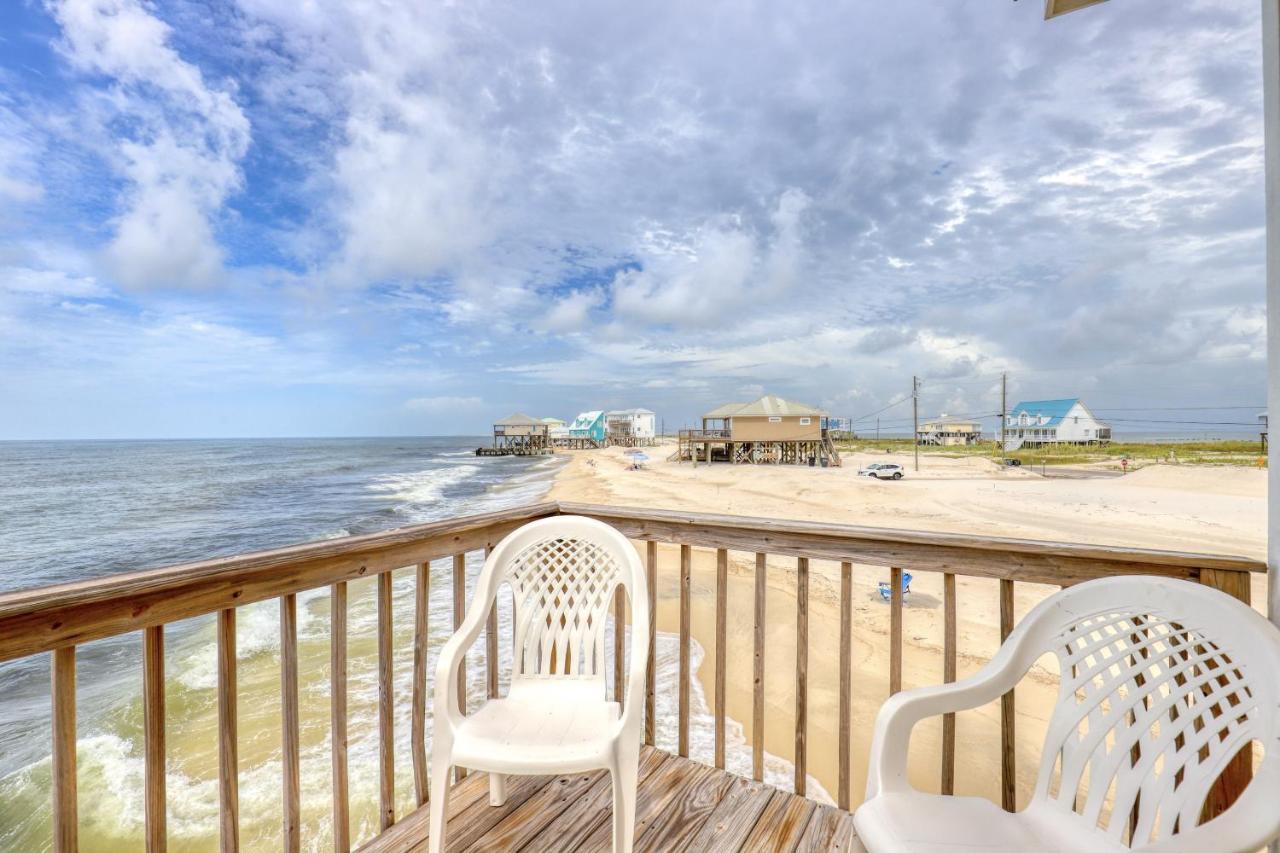 Villa Delphinus - Beachfront! And Pet Friendly! Feel The Ocean Breezed And Hear The Waves Lapping Right At Your Doorstep! Home Dauphin Island Exterior foto